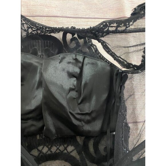 Vintage Ed Women's Young Hand Beaded Classic Black Dress - Medium - Picture 9 of 12